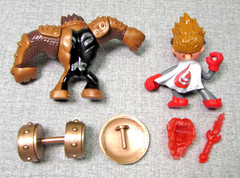 Rare Ninja Kidz Mystery Ninja Ball Elemental Iron Fury & Robo Paxton w/ weapons