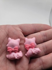 2 Mini Blind Bag Pink Kitty Cats Shopkins Miniature Figures Kittens