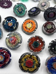 Beyblade Lot Spinners, Rip Cords, Launchers, Tornadoes, And Some parts
