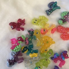 My Little Pony Blind Bag Lot of 47 Mini 2″ MLP Figures w/ Glitter & Transparent