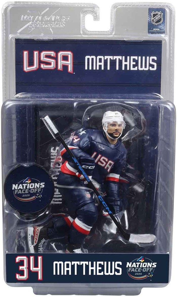 NHL Hockey 7 Inch Static Figure 4 Nations – Auston Matthews (Team USA)