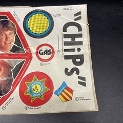 Vintage 1977 Empire Chips TV Show Childs Original Ride On Motorcycle Decal Sheet
