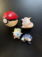 Tomy Pokemon Clefairy Togipi Poliwrath Mini Figures 1999 Nintendo Pokeball Read