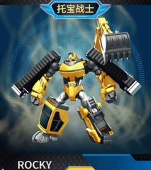 Tobot V Rocky Athlon Vehicle Transforming Robot Excavator Action Figure Toy