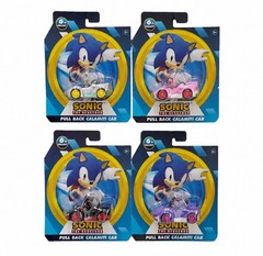 SONIC THE HEDGEHOG 2025 UK EXCLUSIVE SET OF 4 7cm PULL-BACK CARS By KHADOU NEW!
