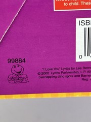 2002 Barney Singing I Love You Plush HTF New HIT Toy Vintage