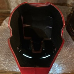 Iron Man Mark VII Headgear 1:1 Helmet LED Eyes Silver CG7248 Wearable New in Box