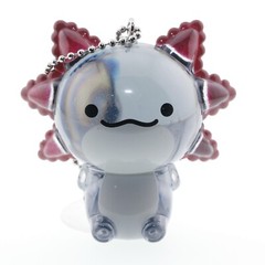 Cute Japanese Blind Box Capsule Toy Clear Axolotl Keychain 1 Random Mini Figure