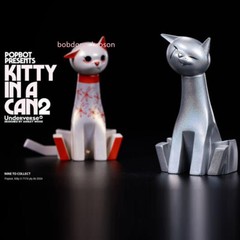 UNDERVERSE UV POPBOT Presents Ashley Wood KITTY IN A CAN Single Blind Box H10CM