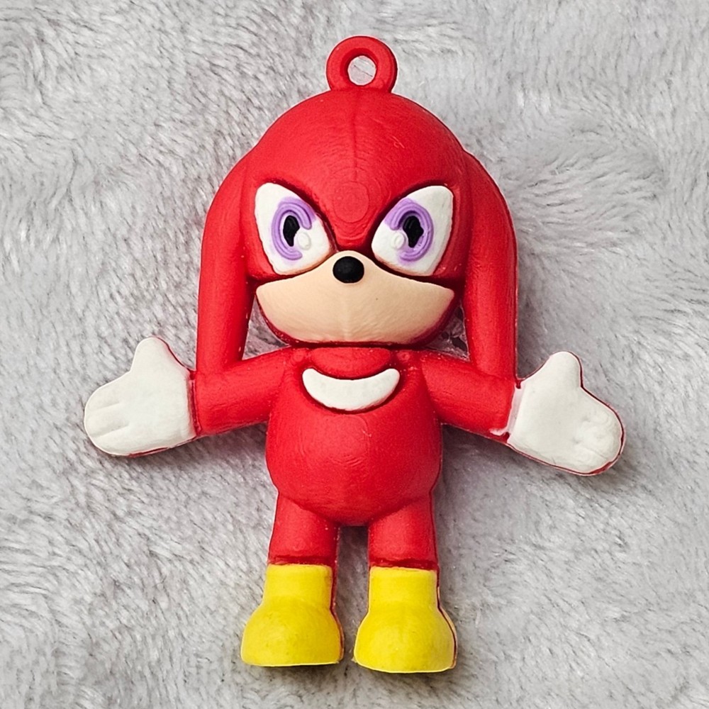 Monogram International Sonic Knuckles Echidna Figural Bag Clip PVC Squishy SEGA
