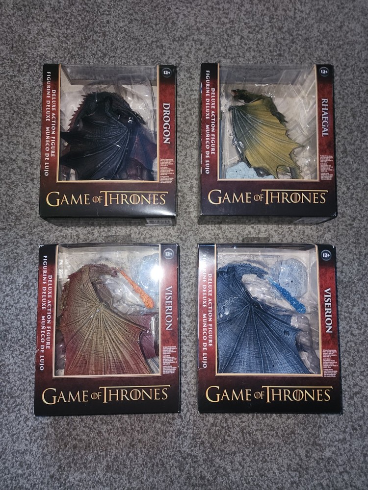 McFarlane Drogon, Rhaegal, Viserion and Icy Viserion