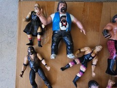 Vintage wwf wwe ljn titan sports jakks wrestling figures lot owen hart mankind