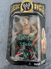 George The Animal Steele Autograph Hand Signed WWE Classic Green Ink SALE $199