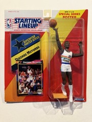 💥🏀 1992 DIKEMBE MUTOMBO Starting Lineup, Denver Nuggets, Card & Poster 🏀💥