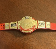 TNT Title Belt AEW Wrestling Belt Red Action Figure Jazwares WWE WCW Big Gold