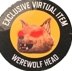 R0BL0X Celebrity Werewolf Head Virtual Code Sent By Messages Digital Item