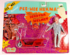 Vintage 1988 Matchbox Pee-Wee Herman Figure with Scooter & Helmet MOC Sealed REA