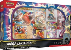Complete Pokemon TCG Mega Lucario ex Figure Collection – 5 Booster Packs, Figure