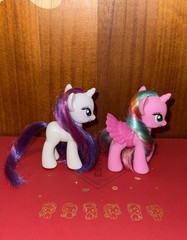 My little pony g4 brushable, Rarity & Sweetie swirl duo, MLP