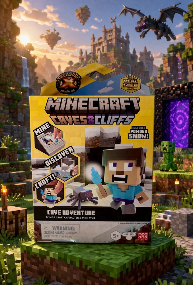 Treasure X Minecraft Caves & Cliffs Cave Adventure W/ Character NEW