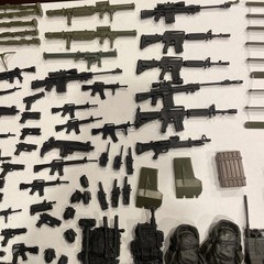 Lot Of Over 120 Accessories Guns Weapons Black Sizes Varies Small Pieces