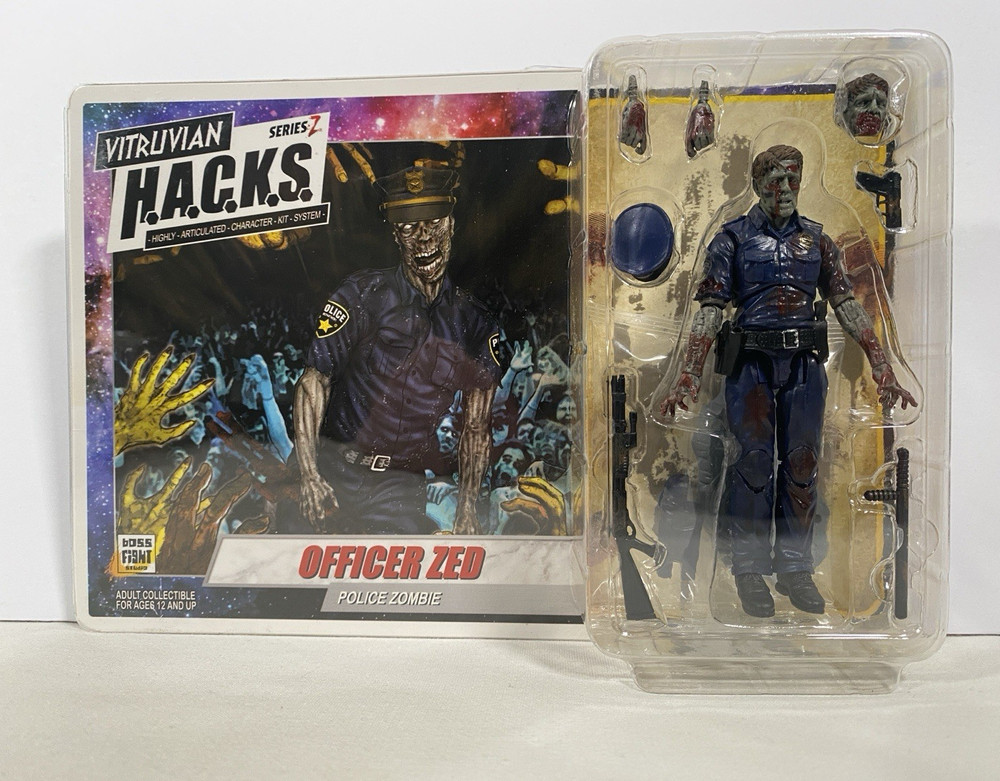 Vitruvian Hacks Officer Zed Police Zombie Cop Series Z 1/18th h.a.c.k.s. Boss Fi