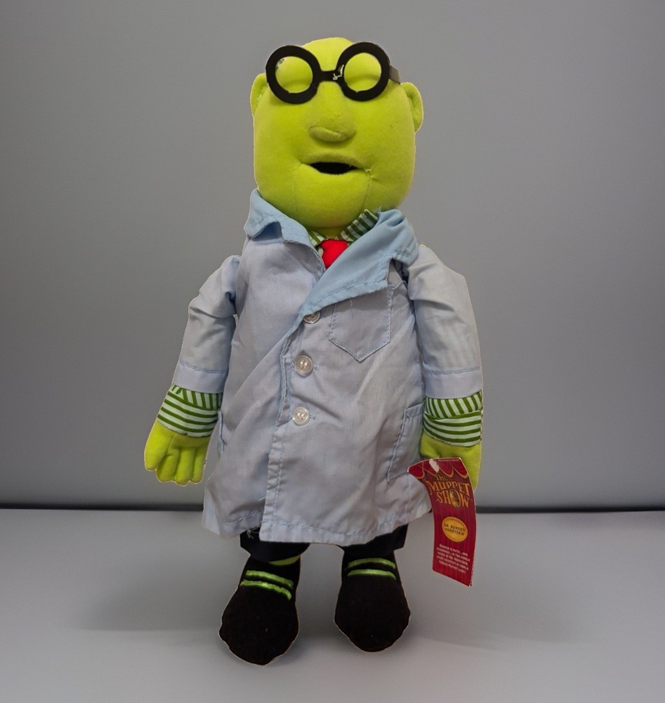14″ Dr. Bunsen Honeydew Plush Doll Tags The Muppets 2003 Sababa Toys Jim Henson