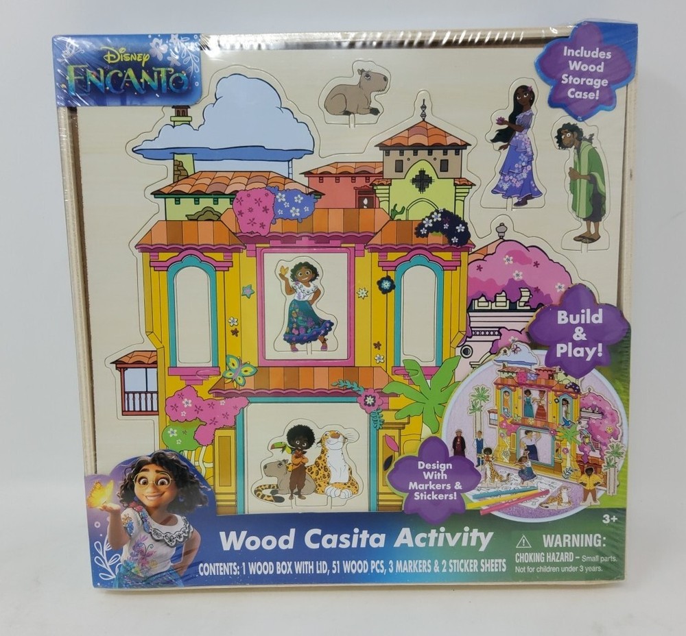 Tara Toys Disney’s Encanto: Wood Casita Activity Set – Building & Decorating Set