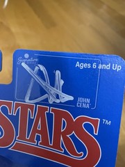 LJN WWE Wrestling Superstars John Cena Figure Blue Card Signed Target Exclusive