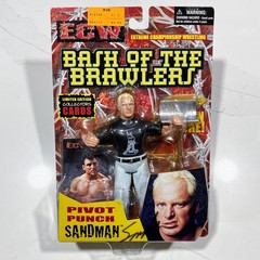Sandman ECW Bash of the Brawlers Figure Signed Series 5 OSFTM 2000 MOC WWF WWE