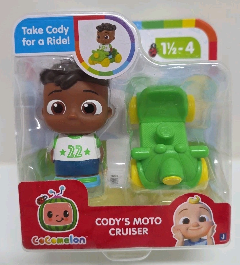 New Cocomelon Cody’s Moto Cruiser Toy Figure And Vehicle Set Toddler Kid
