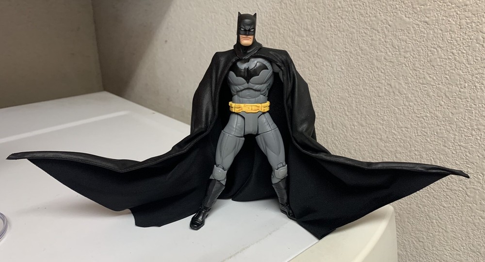 Custom Batman Wired Drape Leather Cape Only Dc Multiverse mcfarlane NOT FIGURE
