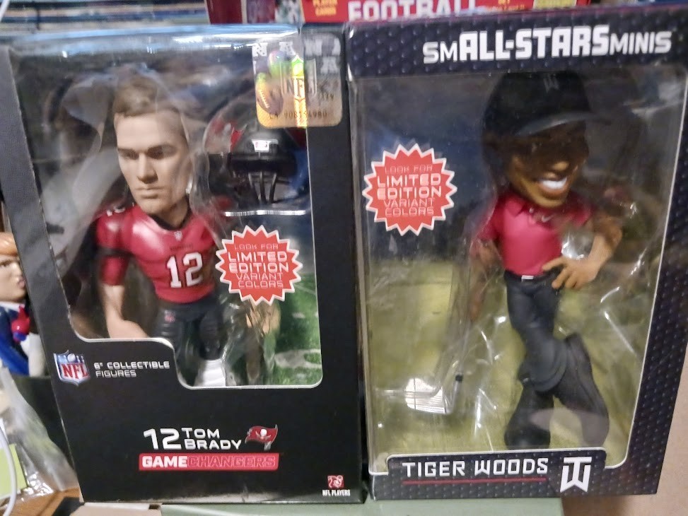 (2 figures) 6″ Tom Brady and Tiger Woods collectibles figures