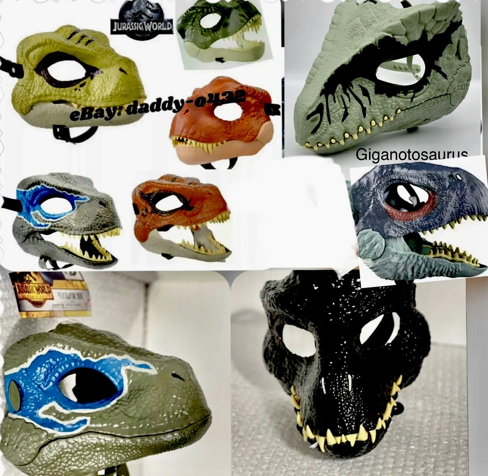 Jurassic World Blue Dinosaur Mask Velociraptor Raptor – Multiple Choices Avail.
