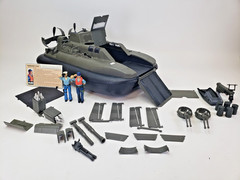 Vintage 1984 GI Joe Killer Whale Hovercraft Near Complete w/Cutter & Shipwreck