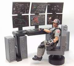 Custom 1/12 Scale Surveillance Command Center Computer Station Screen Upgrades