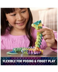 CrystaLynx Dragons 9” Rare Purple Green Yellow Pink Magenta