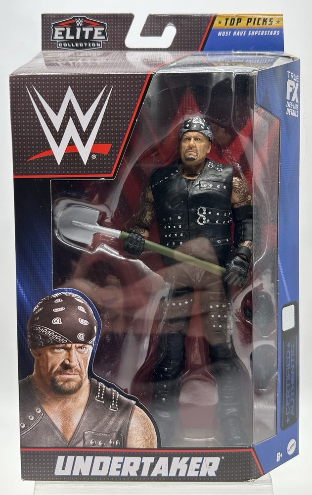 WWE Elite Collection Undertaker 6 in Wrestling Action Figure With Shovel New