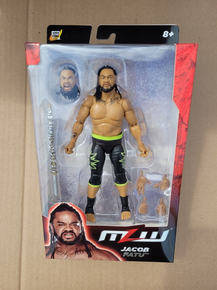 Major League Wrestling Jacob Fatu w/ Barbed Wire Kendo Stick 6″ Figure MLW wwe