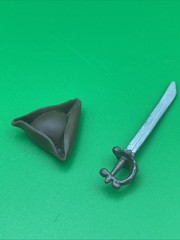 VTG SWORD CUTLASS & Pirate Hat Unknown Origin weapon parts Lot FREE SHIPPING