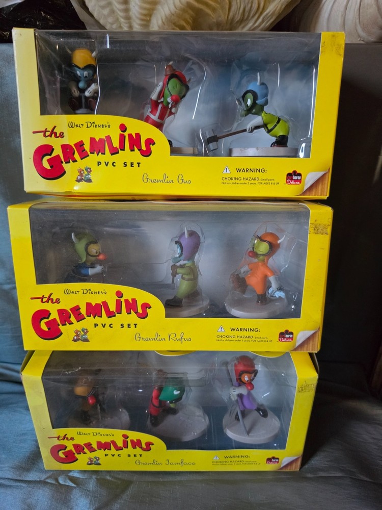 Disney Dark Horse The Gremlins Roald Dahl PVC Set of 3 Rufus Gus Jamface NIB