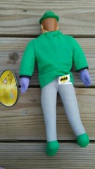 1998 New Batman/ Superman Adv – THE RIDDLER 13.5″ Soft Body PVC & Fabric Doll