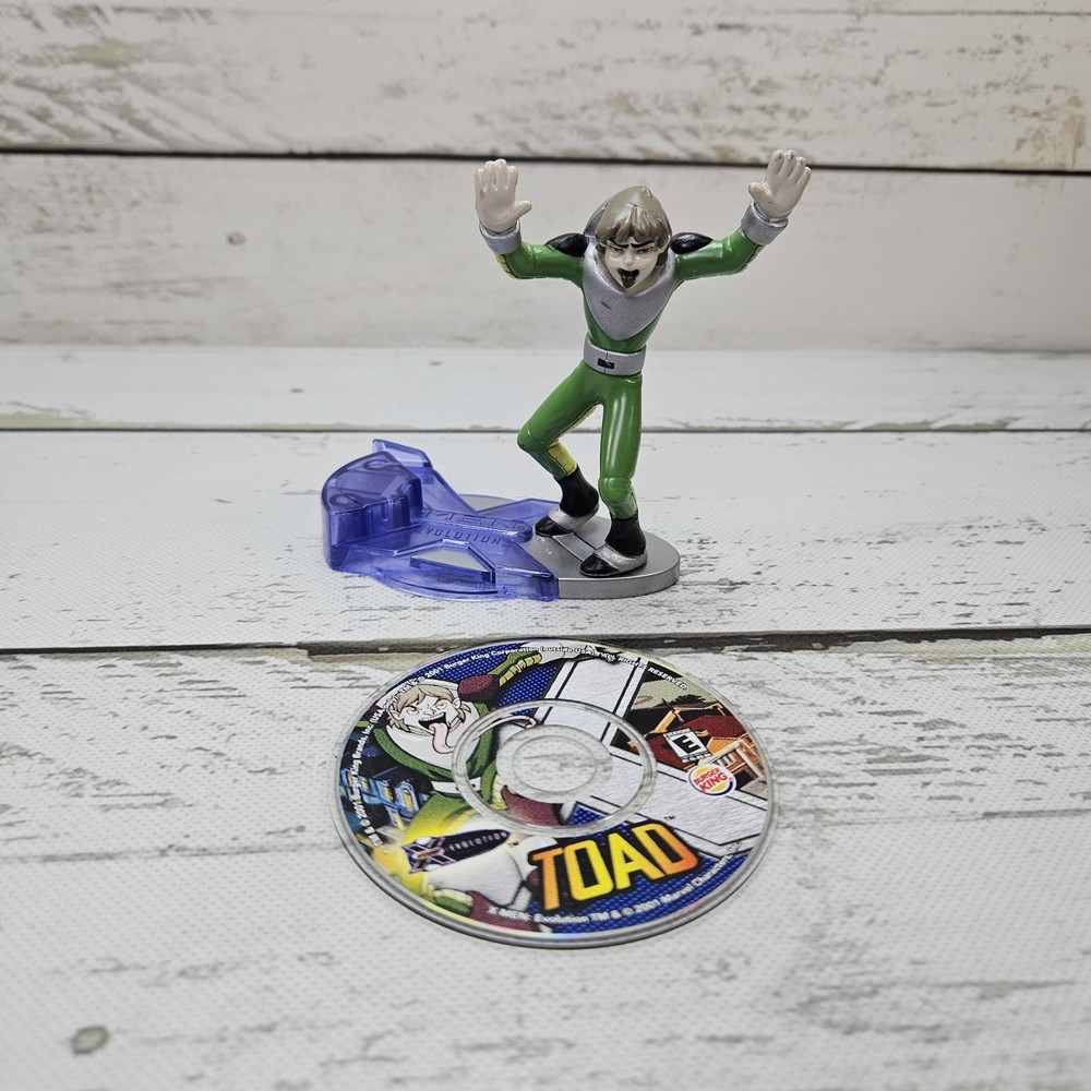 Burger King Marvel X-Men Evolution Toad Meal Toy 2001 3.5″ PVC Figure CD Read