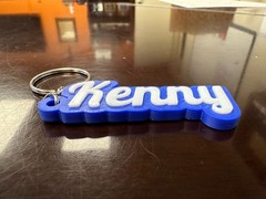 Custom Name Tag 3D Printed Keyring Multicolored Keychain Kids Bag Tags FREE SHIP
