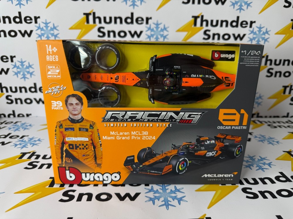 Oscar Piastri Formula One F1 McLaren MCL38 Racing Die Cast Metal Kits