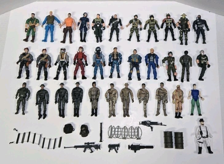 33 Vintage Lanard The Corps, Chap Mei. GI Joe Action Figures w/Parts (Read)