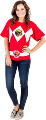Mighty Morphin Power Rangers Red Blue Yellow Pink Green Black White Blue Costume