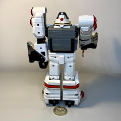 Vintage Mighty Morphin Power Rangers White Tigerzord Deluxe Figure, 1994 w/ Coin