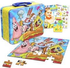 SPONGEBOB SQUAREPANTS 48pc 12.5″ x 15″ sealed** Puzzle in Lunchbox #6063938