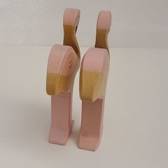 Holztiger Flamingo Wood Toy Lot of 2 Pink Bird Animals